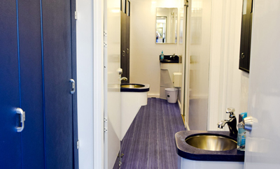 Interior of Mobile Shower