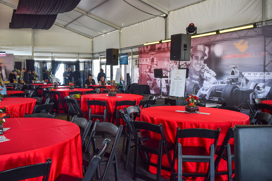 Red Tables & Stage